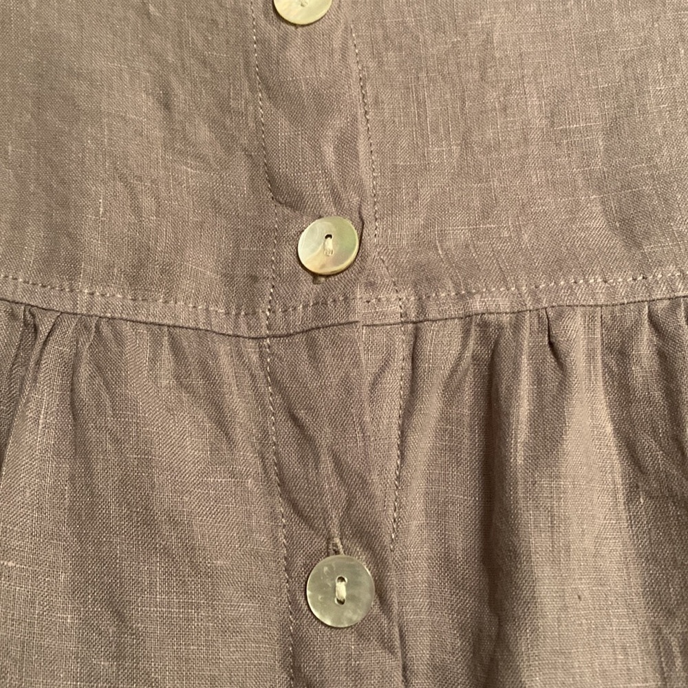 Sigrid Olsen Linen Button Down Top - image 5